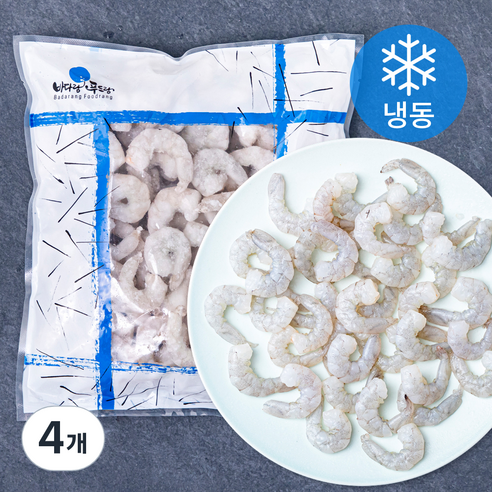 더착한 생새우살 미니 91/110 (냉동), 500g, 4개