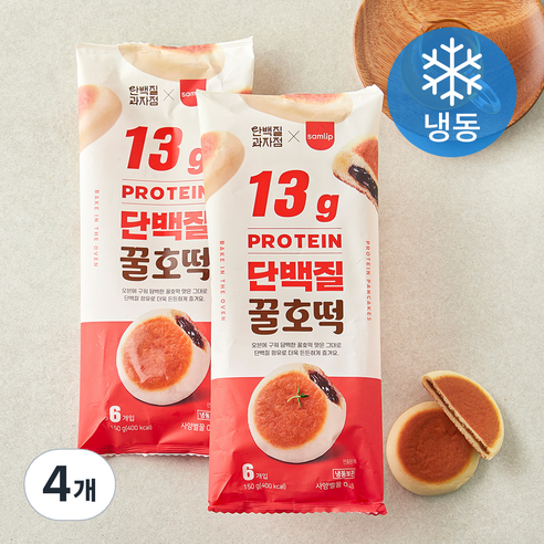 단백질과자점 단백질 꿀호떡 (냉동), 25g, 6개입, 4개