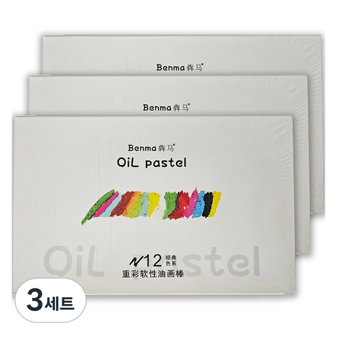 아트모아 전문가용 소프트 오일 파스텔 12종 x 3p 세트, 3세트, 12색