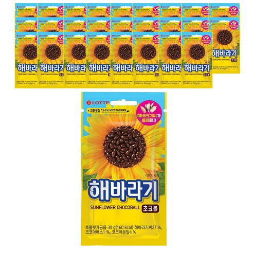 롯데제과 해바라기 초코볼, 30g, 30개