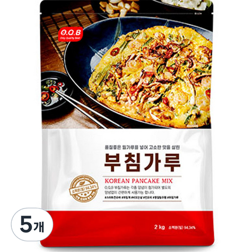 OQB 부침가루, 2kg, 5개