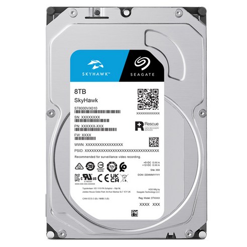 씨게이트 SkyHawk CCTV용 HDD, ST8000VX010, 8192GB
