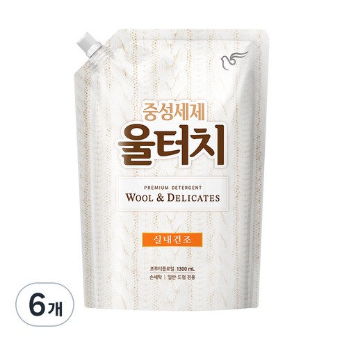 피죤 울터치 프리미엄, 1300ml, 6개