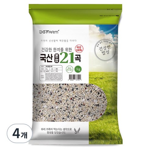 국산 혼합 21곡, 1kg, 4개