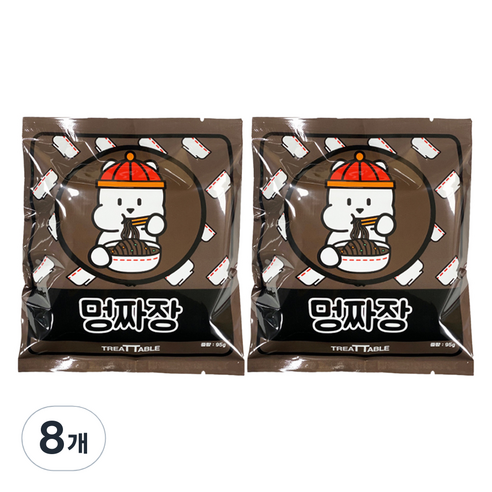 트릿테이블 강아지 멍짜장, 피부개선, 95g, 8개