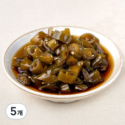 행복찬미 초록들 고추 간장절임, 300g, 5개