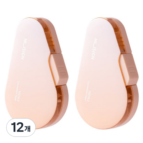 델리 누사인 그라데이션 수정테이프 5mm x 12m NS162, 그라데이션피치, 12개