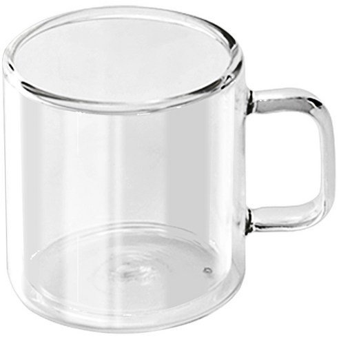 칼딘 홈카페 더블월 컬러풀 머그 유리컵 400ml, 클리어, 1개