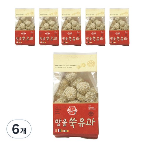 담미정 방울 쑥유과, 100g, 6개