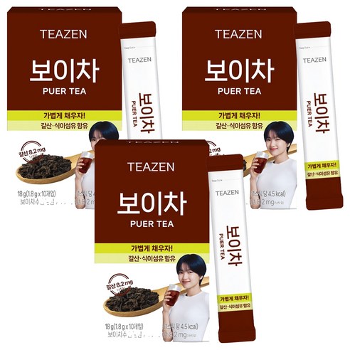 티젠 보이차 워터믹스, 1.8g, 10개입, 3개