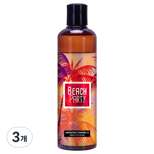 아로하트리즈 비치파티 태닝오일, 300ml, 3개