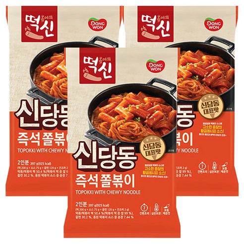 떡볶이의신 신당동 즉석쫄볶이, 397g, 3개