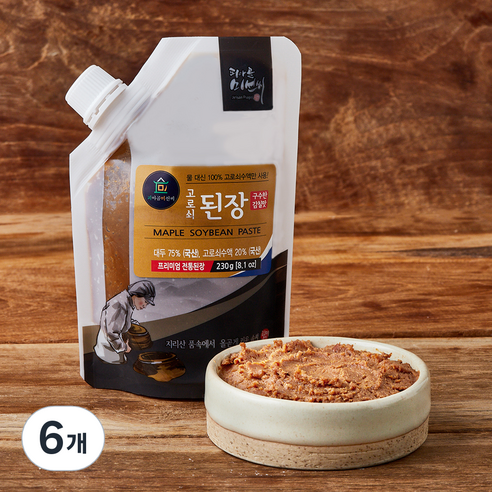 피아골미선씨 구수한 감칠맛 고로쇠된장, 230g, 6개