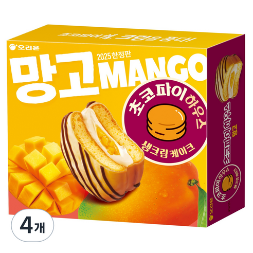 오리온 초코파이하우스 망고 12p, 4개, 384g