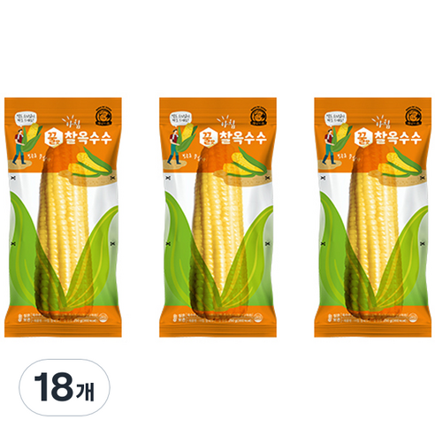 바로드숑 꿀맛 찰옥수수, 250g, 18개
