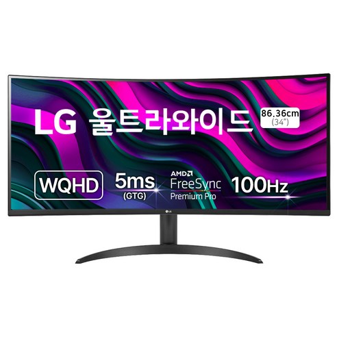 LG전자 WQHD 울트라 와이드 커브드 모니터 방문설치, 86.4cm, 34WR50QC