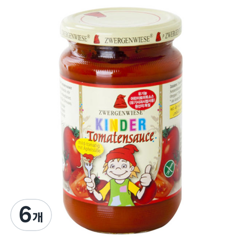 쯔베르겐비제 ZWERGENWIESE 유기농 파스타소스, 340ml, 6개
