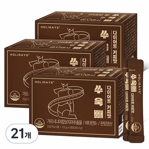 홀리데이즈 쑤욱빼 다이어트 커피맛 28포, 92.4g, 21개