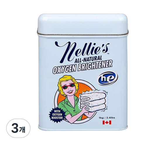 넬리 소다 산소 표백제 블루, 3개, 1kg