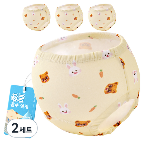 아띠래빗 유아용 순면 6중 배변훈련팬티, 로티 프렌즈, 8개