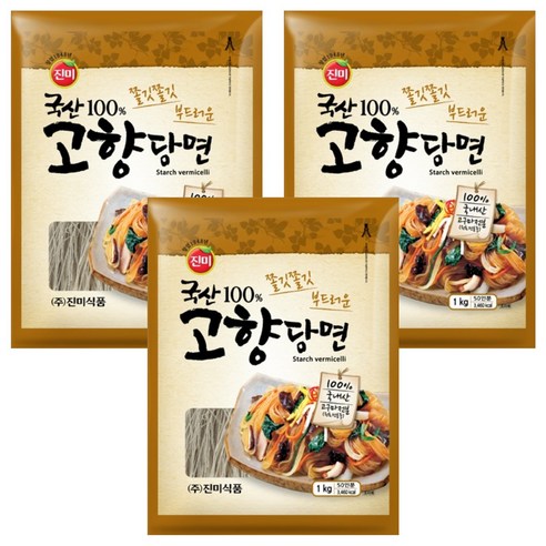 진미 국산 고향당면, 1kg, 3개