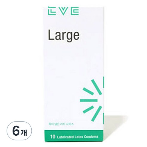 EVE 라지 일반형 콘돔, 6개, 10개입