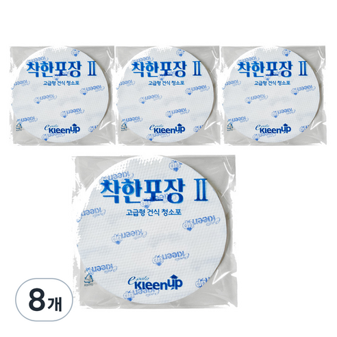 에파타클린업 착한포장 원형 건식 청소포, 8개