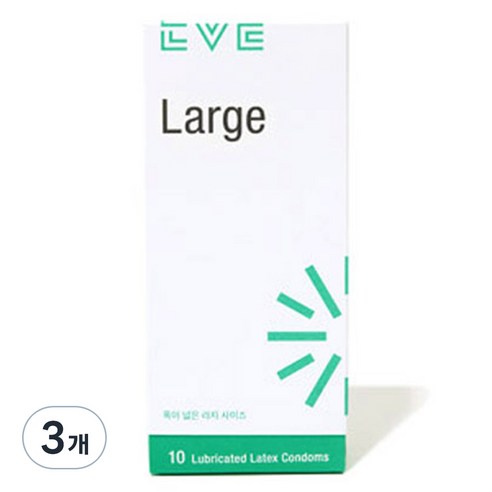 EVE 라지 일반형 콘돔, 3개, 10개입