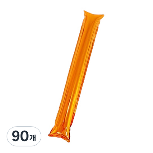 마켓감성 무패턴 치어스 풍선막대, 오렌지, 90개