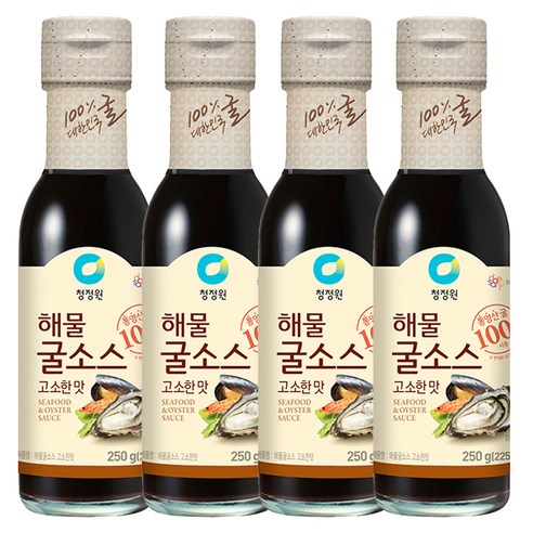 청정원 해물굴소스 고소한맛, 250g, 4개