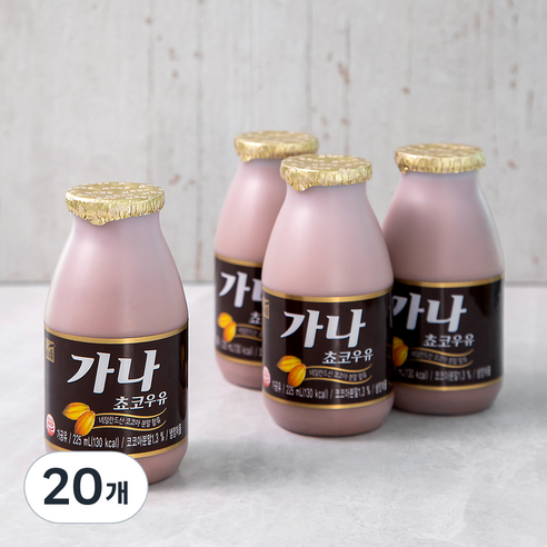 푸르밀 가나 초코우유, 225ml, 20개