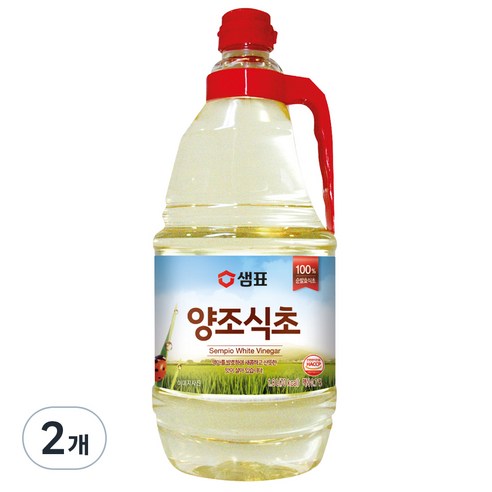 샘표 합성향 없는 양조식초, 1.8L, 2개