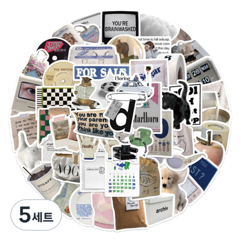 특별한상점 캐리어 노트북 여행 방수 스티커 세트 GT205-57PCS, 리얼리티, 5세트