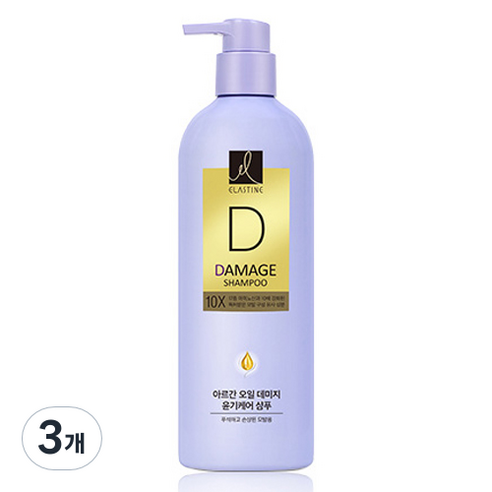 엘라스틴 데미지 윤기케어 10X 샴푸 플로럴 머스크향, 680ml, 3개