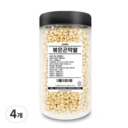 고미네 볶은 곤약쌀 통, 100g, 4개