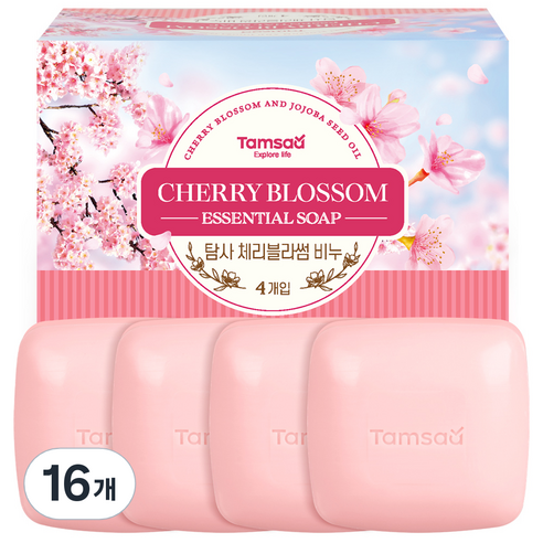 탐사 비누 체리블라썸 향, 90g, 16개