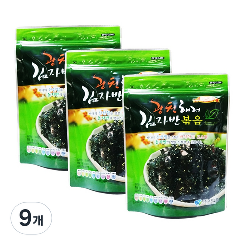 광천해저 김자반볶음, 65g, 9개