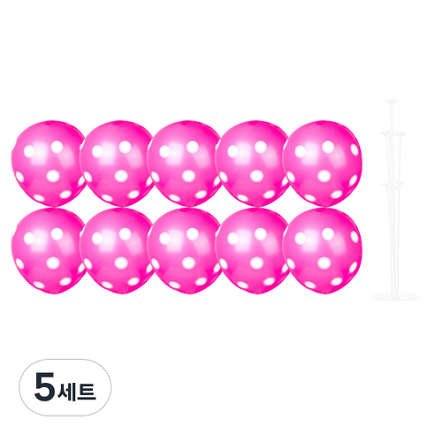 파티쇼 풍선꽂이장식세트 70cm, 도트푸치샤, 5세트