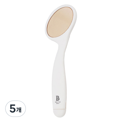 베베풋글라스 시즌7 네일 샤이너 내품 양면 발 각질 제거기 화이트, 5개, 1개입