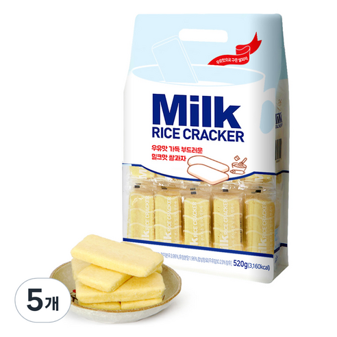 밀크 쌀과자, 520g, 5개