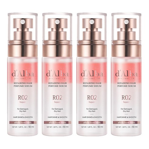 달바 프로페셔널 리페어링 헤어 퍼퓸 세럼 로제프리지아, 50ml, 4개