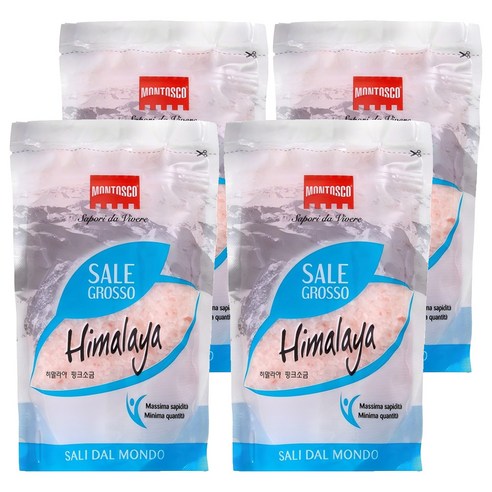 몬타스코 히말라야 굵은 핑크소금, 500g, 4개