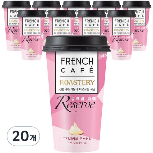 프렌치카페 로스터리 리저브 슈크림 라떼, 320ml, 10개