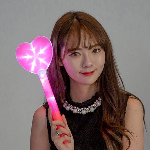 파티쇼 LED 하트 야광봉 2p, 핑크, 1개