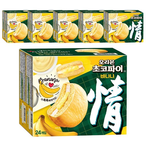 오리온초코파이 바나나맛 케이크, 444g, 12개