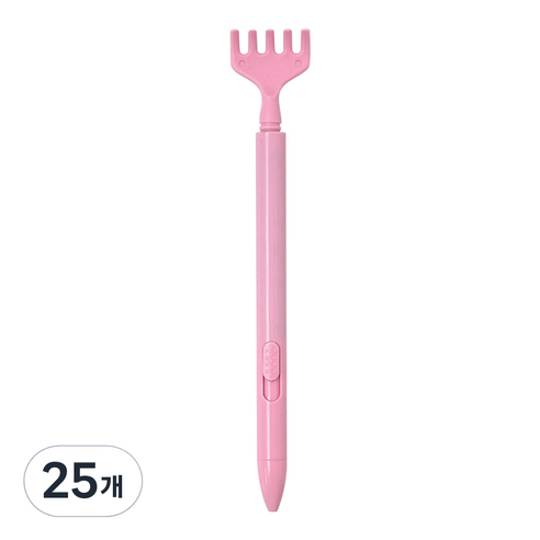 조선문방구 등가려울때 효자손 볼펜 0.7mm, 핑크, 25개