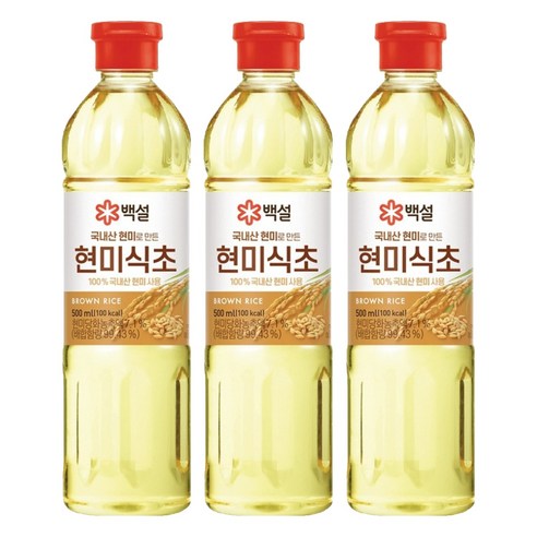 국내산 현미식초, 500ml, 3개