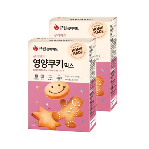 큐원 우리아이 영양쿠키믹스, 2개, 250g