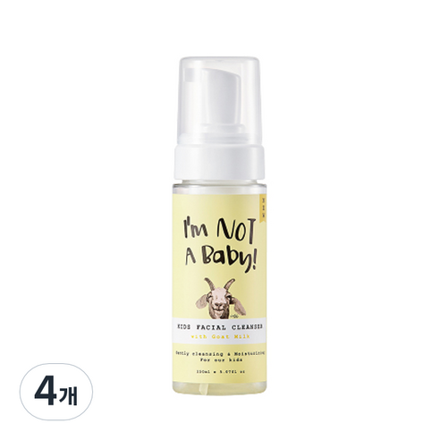 아임낫어베이비 키즈 페이셜 클렌져, 150ml, 4개