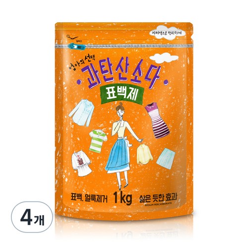 엄마의선택 과탄산소다 표백제, 4개, 1kg